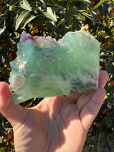 Load image into Gallery viewer, Large Blue and Purple Feather Fluorite Mineral Specimen -Snowflake Fluorite Slab
