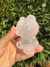 Load image into Gallery viewer, White-Toned Rose Quartz Bear – Hand Carved Crystal Healing Stone Figurine
