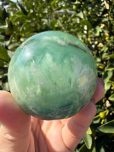Load image into Gallery viewer, Natural Feather Fluorite Sphere,Snowflake Quartz Crystal Fluorite Ball,A215
