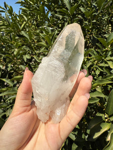 Large Natural Clear Quartz Crystal Point, Raw White Quartz Tower, A86