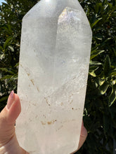 Load image into Gallery viewer, 3.42lb Clear Quartz Crystal Tower Point – High Clarity Polished Stone, A56
