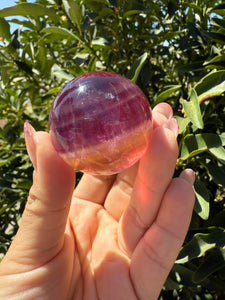 High Quality Candy Fluorite Sphere, Stunning Rainbow Fluorite Ball,A109