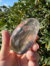 Load image into Gallery viewer, Natural Brazilian Light Smoky Quartz Palm Stone,Meditation Palm Stones,A292
