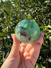 Load image into Gallery viewer, Natural Feather Fluorite Sphere,Snowflake Quartz Crystal Fluorite Ball,A219
