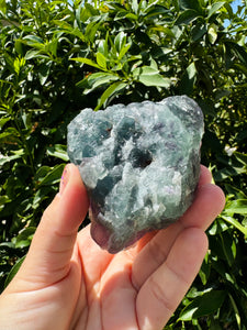 Raw stone Purple Green Cubic Fluorite,Mineral Specimen