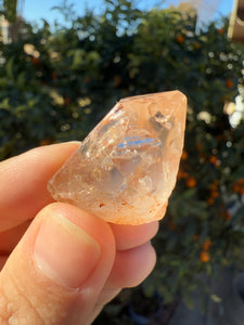 Red Mud Skeletal Quartz Crystal Point ,Red Mud Quartz,#974