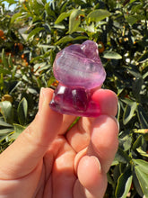 Load image into Gallery viewer, Small Purple Candy Fluorite Geometric Bear Carving
