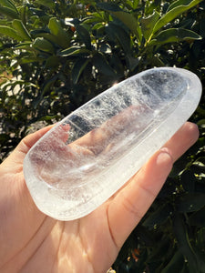 Small Clear Quartz Offering Bowl,Crystal Quartz Altar Bowl,Crystal Tray,B58