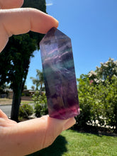 Load image into Gallery viewer, Rainbow Fluorite Crystal Tower Point,Fluorite Tower
