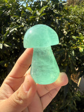 Load image into Gallery viewer, Large Green Fluorite Mushroom Carving
