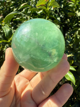 Load image into Gallery viewer, Green Fluorite Crystal Ball – Natural Healing Stone Sphere
