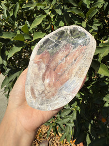 Large Clear Quartz Offering Bowl,Crystal Quartz Altar Bowl,Crystal Tray,B46