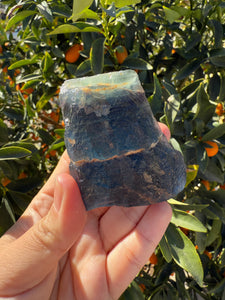 Raw Blue Fluorite Stone,205.5g