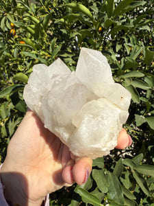 Large Raw Quartz Crystal Cluster with Intersecting Points