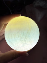 Load image into Gallery viewer, Lemon Yellow Candy Fluorite Sphere, Stunning Green Fluorite Ball,A113
