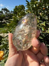 Load image into Gallery viewer, Natural Brazilian Light Smoky Quartz Palm Stone,Meditation Palm Stones,A290
