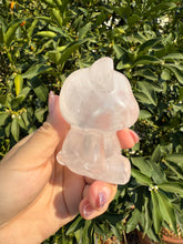 Load image into Gallery viewer, White-Toned Rose Quartz Bear – Hand Carved Crystal Healing Stone Figurine
