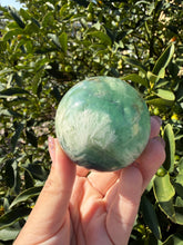 Load image into Gallery viewer, Natural Feather Fluorite Sphere,Snowflake Quartz Crystal Fluorite Ball,A215
