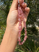Load image into Gallery viewer, Strawberry Quartz Crystal Phone Strap,Healing Crystal Charm for Love Harmony
