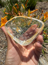Load image into Gallery viewer, Small Golden Healer Quartz Bowl,Crystal Quartz Altar Bowl,Crystal Tray,B160
