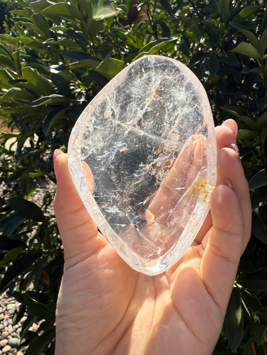 Small Clear Quartz Offering Bowl,Crystal Tray,B56