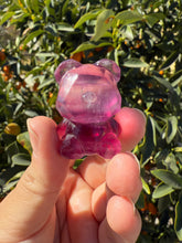 Load image into Gallery viewer, Small Purple Candy Fluorite Geometric Bear Carving
