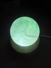 Load image into Gallery viewer, Green Fluorite Crystal Sphere with Unique Crystal Cavities Mineral Inclusions
