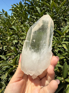 Large Natural Clear Quartz Crystal Point, Raw White Quartz Tower, A86