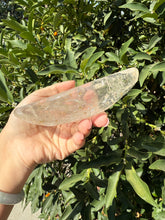 Load image into Gallery viewer, Large Clear Quartz Offering Bowl,Crystal Quartz Altar Bowl,Crystal Tray,B51
