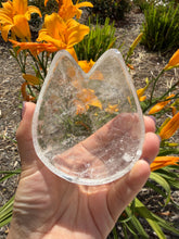 Load image into Gallery viewer, Cat Head Clear Quartz Offering Bowl,Crystal Quartz Altar Bowl,Crystal Tray,B153
