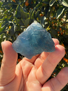 Raw Blue Fluorite Stone,101.6g