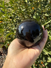 Load image into Gallery viewer, Large Silver Sheen Obsidian Sphere,Double-Sided Sheen Crystal Ball,A97
