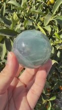 Load and play video in Gallery viewer, Big Sale!Green Fluorite Crystal Sphere, 5cm
