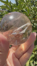 Load and play video in Gallery viewer, High Quality Light Smoky Quartz Crystal Sphere Smoky Quartz Ball,A64
