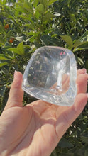 Load and play video in Gallery viewer, Clear Quartz Offering Bowl,Crystal Quartz Altar Bowl,Crystal Tray,B83
