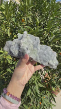 Load and play video in Gallery viewer, Green Fluorite with Sparkling Quartz and Calcite Double Mixed Mineral Specimen
