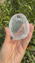 Load and play video in Gallery viewer, Small Clear Quartz Offering Bowl,Crystal Quartz Altar Bowl,Crystal Tray,B73
