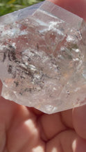 Load and play video in Gallery viewer, Natural Enhydro Quartz w/ Moving Bubble &amp;/or Carbon/Black Inclusions,A452

