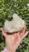 Load and play video in Gallery viewer, Large Raw Quartz Crystal Cluster with Intersecting Points
