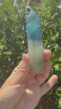 Load and play video in Gallery viewer, Blue Fluorite Crystal Tower Point/Fluorite Tower/Fluorite Generato,A79
