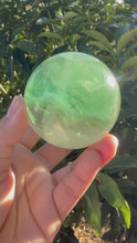 Load and play video in Gallery viewer, Natural Green Fluorite sphere
