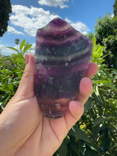 Load and play video in Gallery viewer, Raw Stone Rainbow Fluorite Specimen Mineral Crystal
