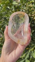 Load and play video in Gallery viewer, Clear Quartz Offering Bowl,Crystal Quartz Altar Bowl,Crystal Tray,B124
