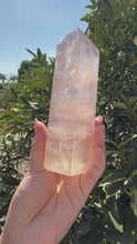 Load and play video in Gallery viewer, 589g Rose Quartz Obelisk,Natural Polished Crystal Point, A60
