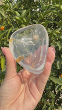 Load and play video in Gallery viewer, Small Clear Quartz Offering Bowl,Crystal Quartz Altar Bowl,Crystal Tray,B71
