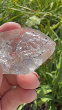 Load and play video in Gallery viewer, Natural Enhydro Quartz w/ Moving Bubble &amp;/or Carbon/Black Inclusions,A453
