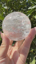 Load and play video in Gallery viewer, Rainbow Clear Quartz Crystal Sphere,Natural Healing Stone Ball,A117
