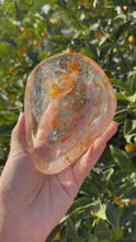 Load and play video in Gallery viewer, Golden Healer Quartz Bowl,Natural Hematoid Quartz Crystal Dish,Crystal Tray,B140
