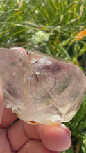 Load and play video in Gallery viewer, Natural Enhydro Quartz w/ Moving Bubble &amp;/or Carbon/Black Inclusions,A457
