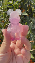 Load and play video in Gallery viewer, Natural Pink Candy Fluorite Bear Carving
